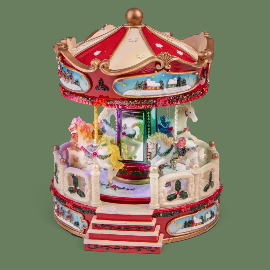 Giostra 21xh25 cm carillon mus-mov-luci • H 25 cm