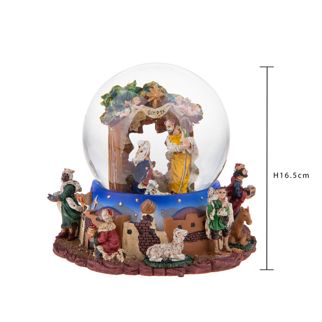 Sfera 12xh16,5 carillon con nativita' • H 16,5 cm