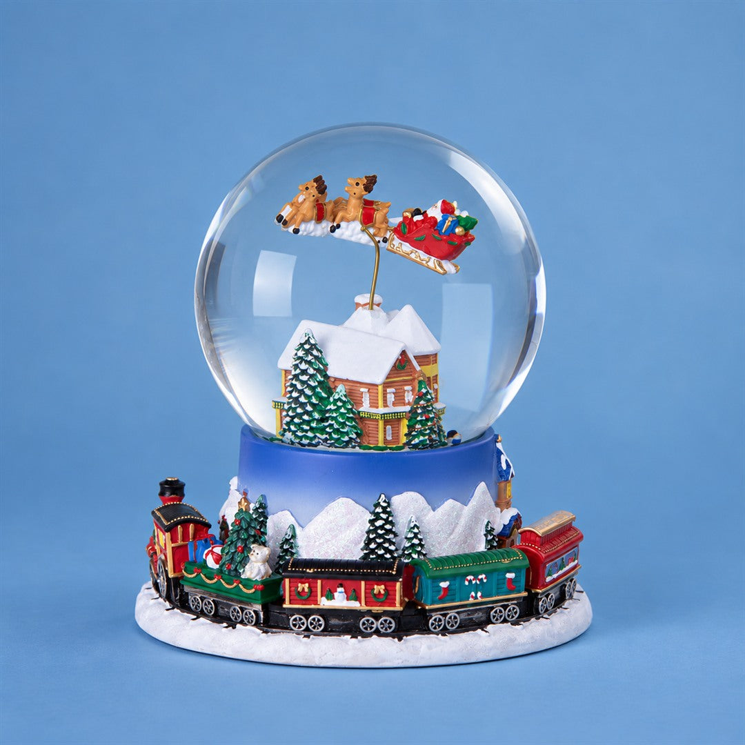 Carillon con treno e slitta • H 16,5 cm