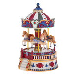 Carosello h19 cm con cavallini carillon • H 19 cm