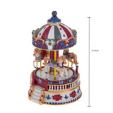 Carosello h19 cm con cavallini carillon • H 19 cm