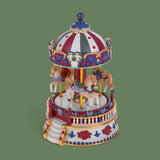 Carosello h19 cm con cavallini carillon • H 19 cm