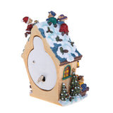 Casetta nat. h 18 con topini carillon • H 18 cm