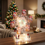 Giostra 20xh28 cm con santa led+musica int. • H 28 cm