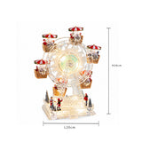 Giostra 20xh28 cm con santa led+musica int. • H 28 cm