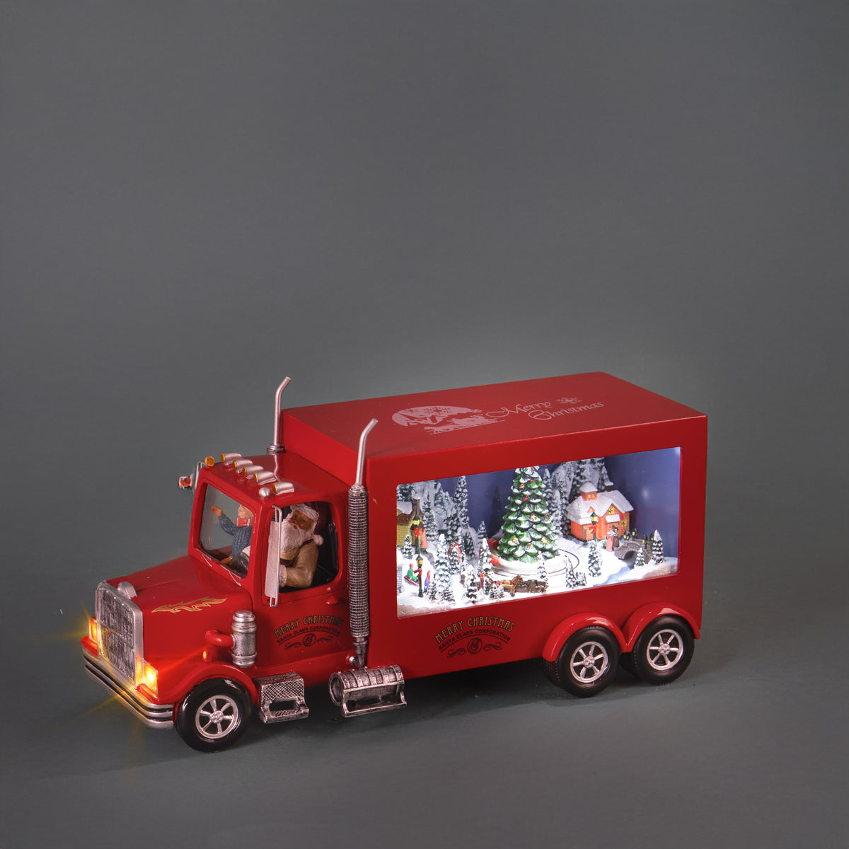 Truck 33xh16, con santa led+musica int • H 16,5 cm