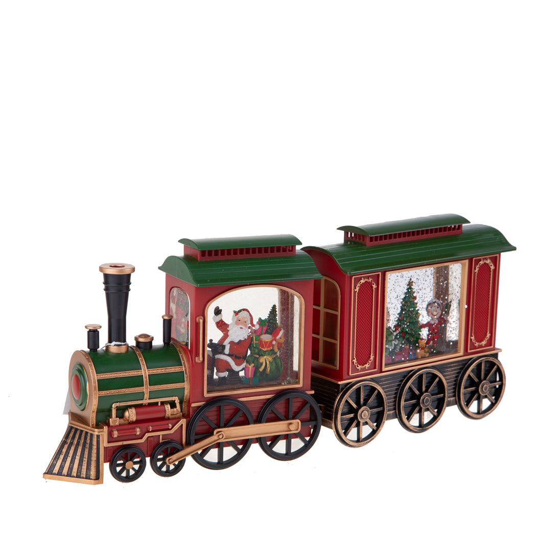 Locomotiva+Vagone con B.Natale+Led  • 20 cm