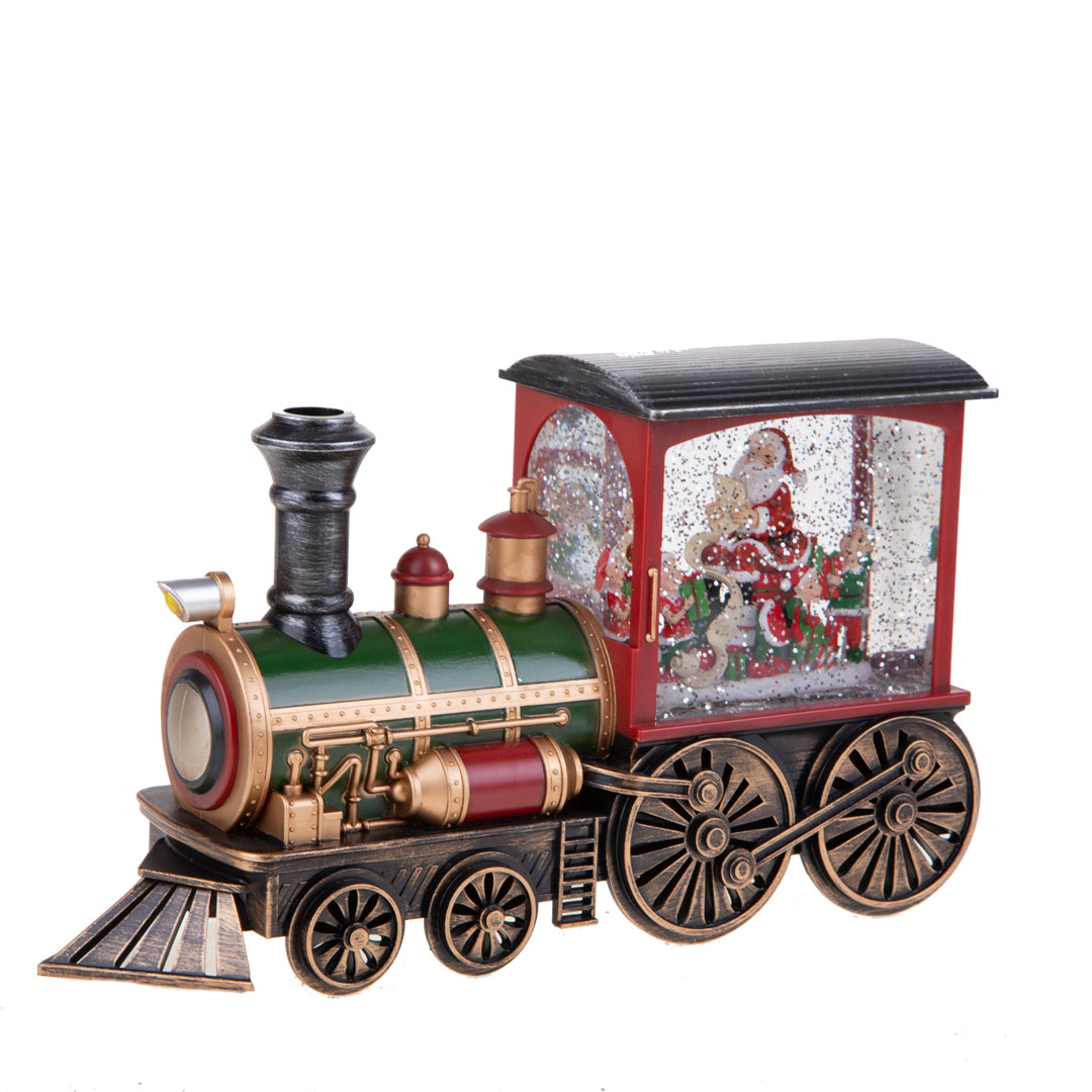 Locomotiva con Babbo Natale + Led  • 18 cm