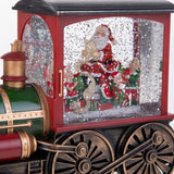 Locomotiva con Babbo Natale + Led  • 18 cm