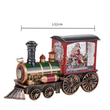 Locomotiva con Babbo Natale + Led  • 18 cm