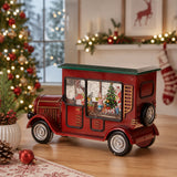 Macchina 23.55xh19. con santa led+musica • H 19,5 cm