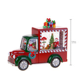 Furgoncino con santa led+musica • H 19,5 cm