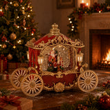 Carrozza 25.5xh21 cm con santa led+musica • H 21 cm