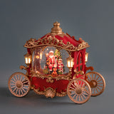 Carrozza 25.5xh21 cm con santa led+musica • H 21 cm