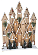 Villaggio innevato con 60 led • 85 cm