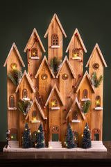 Villaggio innevato con 60 led • 85 cm