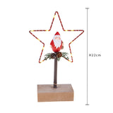 Stella con Led Babbo Natale  • 22 cm