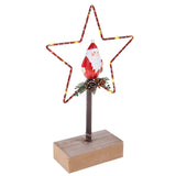 Stella con Led Babbo Natale  • 22 cm
