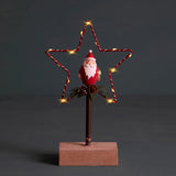 Stella con Led Babbo Natale  • 22 cm