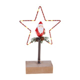 Stella con Led Babbo Natale  • 22 cm