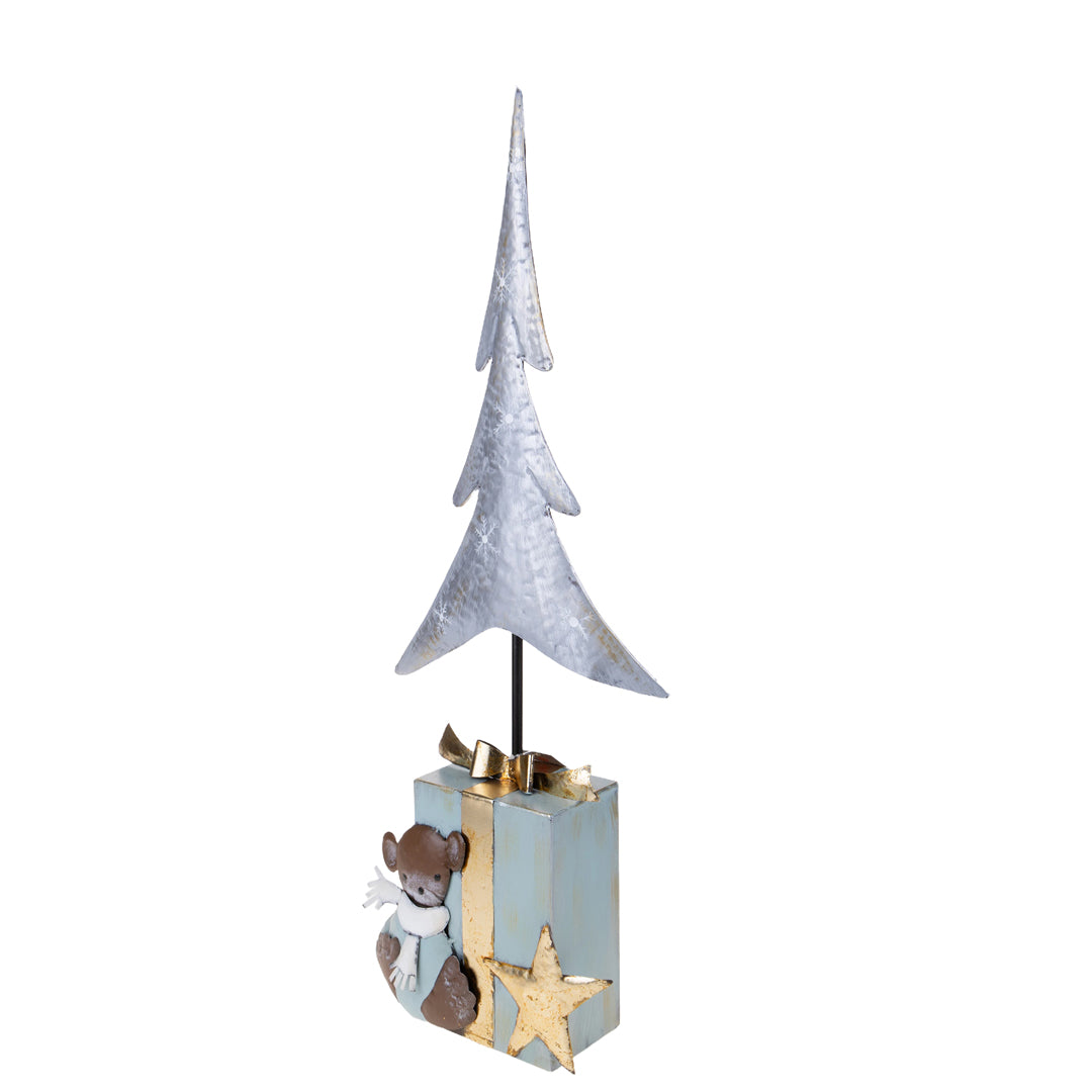 Albero natale artificiale con Pacco Dono  • 80 cm