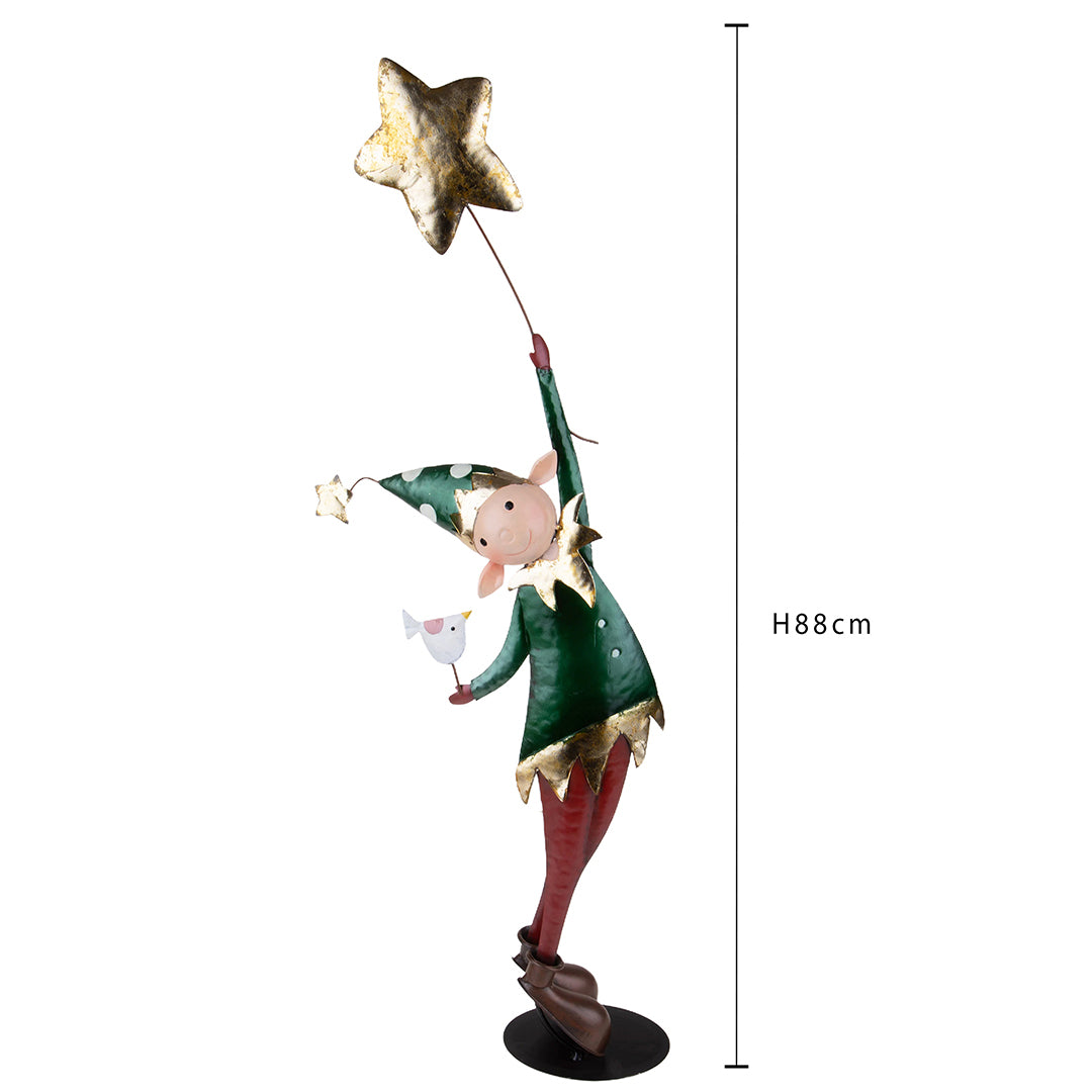 Folletto Natale con Stella  • 88 cm