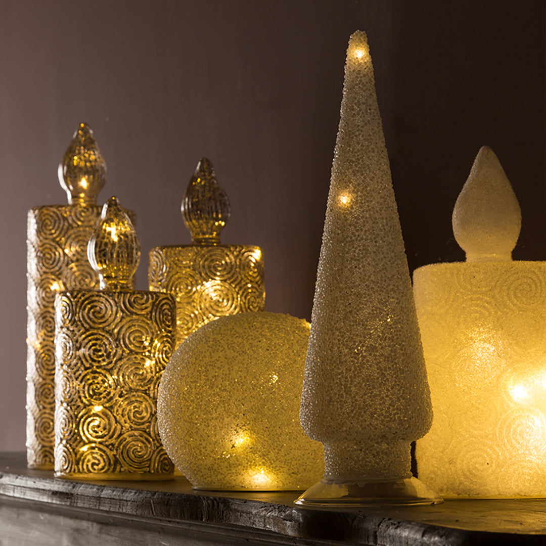 Candela con Led Bianca  • 20 cm