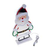 Babbo Natale Led Infinity con Base • 28 cm