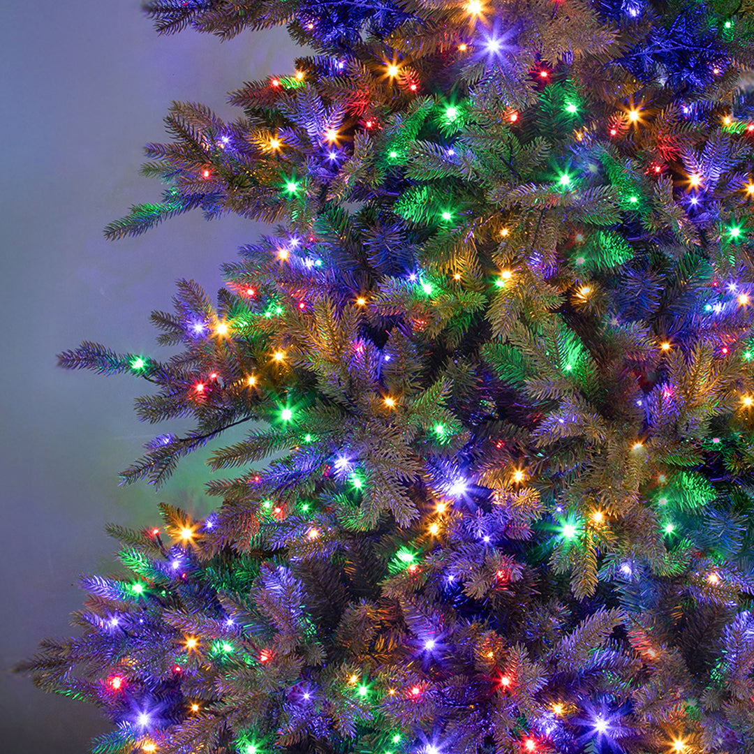 Abete Alpino con 600 Led 1210 Rami Pvc+P • 213 cm