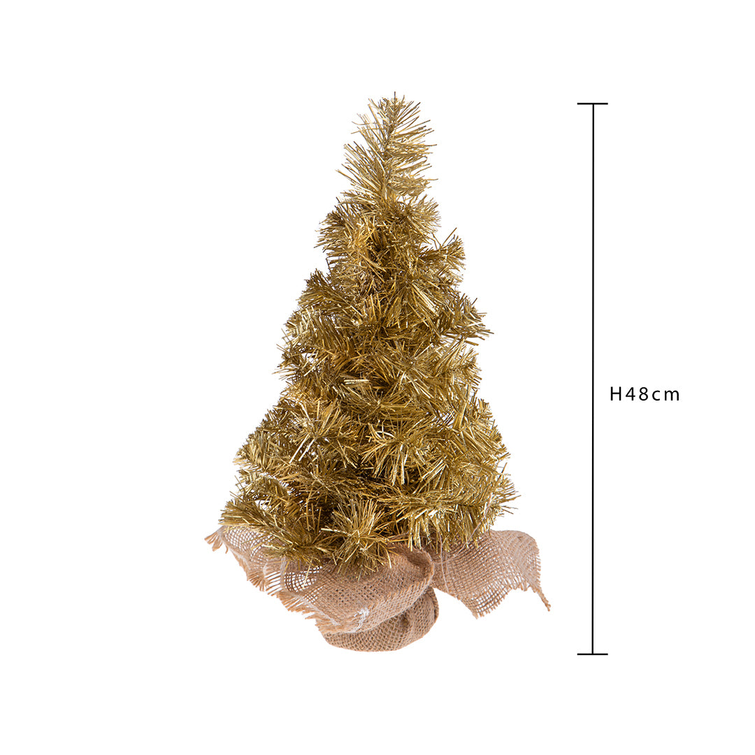 Abete artificiale 59 rami Oro Pvc  • 48 cm