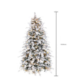 Abete artificiale Nobilis innevate ev,1493 rami con 400 Led  • 200 cm