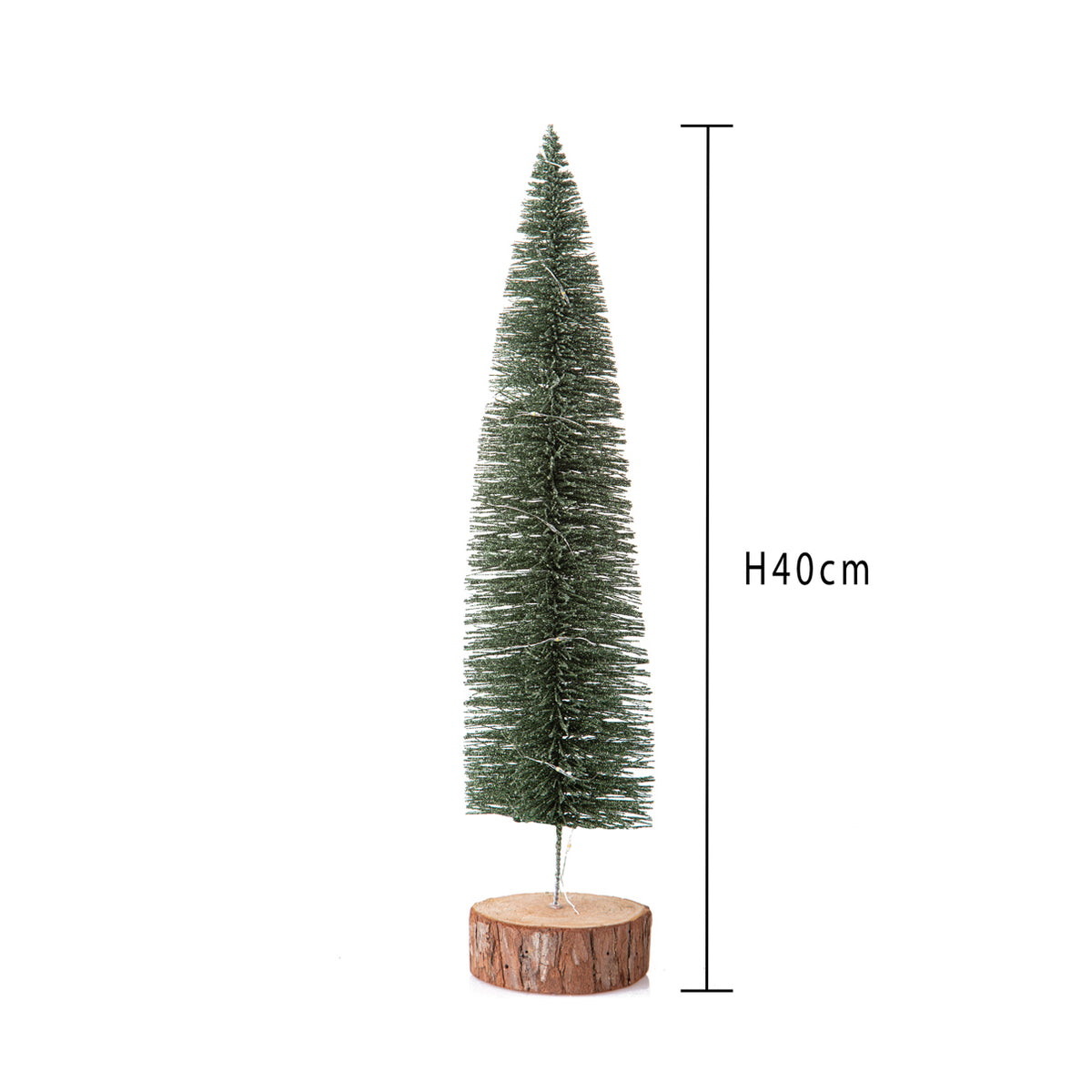 Pezzi 2 •Albero cono gl. led uso int sc • H 40 cm
