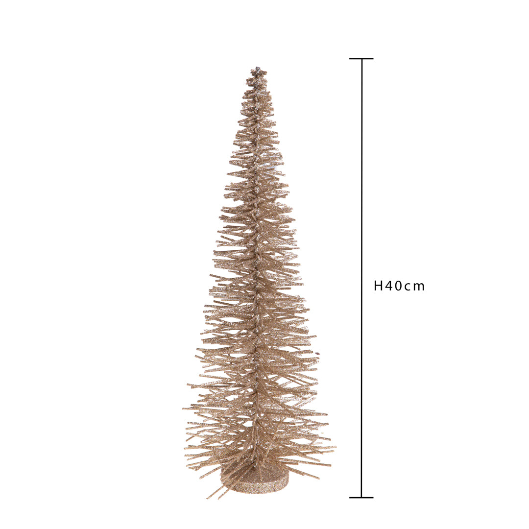 Albero cono 16xh. con glitter • H 40 cm