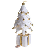 Albero con sfere pacco dono e led • H 45 cm