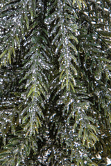 2 Pezzi • Albero di Natale Verde Abete con glitter • 19 cm