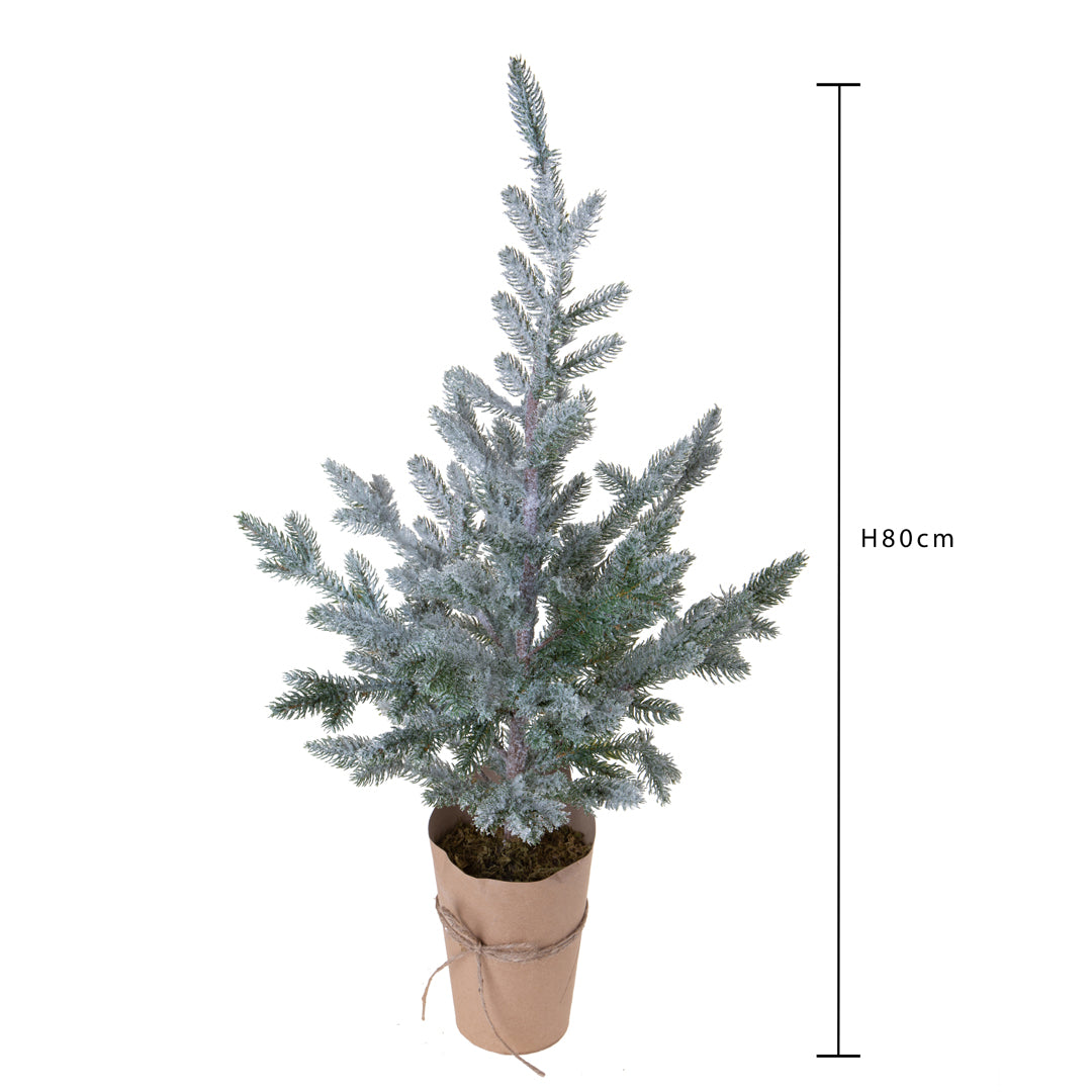 Albero di Natale Verde nevicato • 80 cm