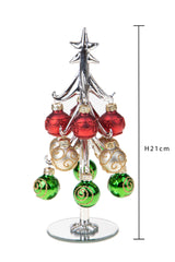 Albero con ornamenti • H 21 cm