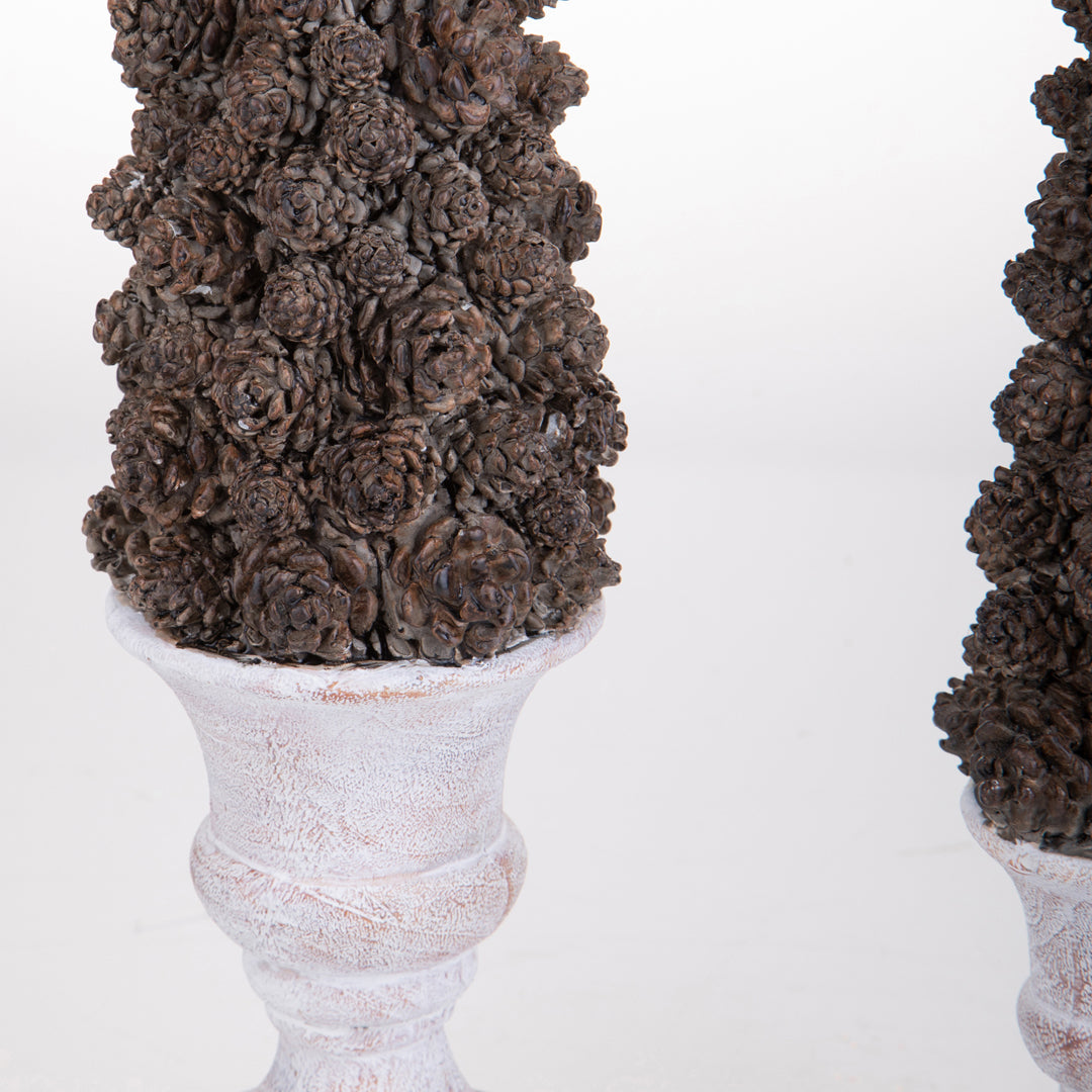 Cono natale con mini pigne • H 54 cm
