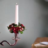 Pezzi 24 • Girocandela rose con perle • H 3 cm