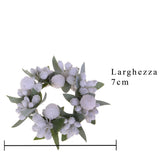 Pezzi 12 • Girocandela con bacche • H 3 cm