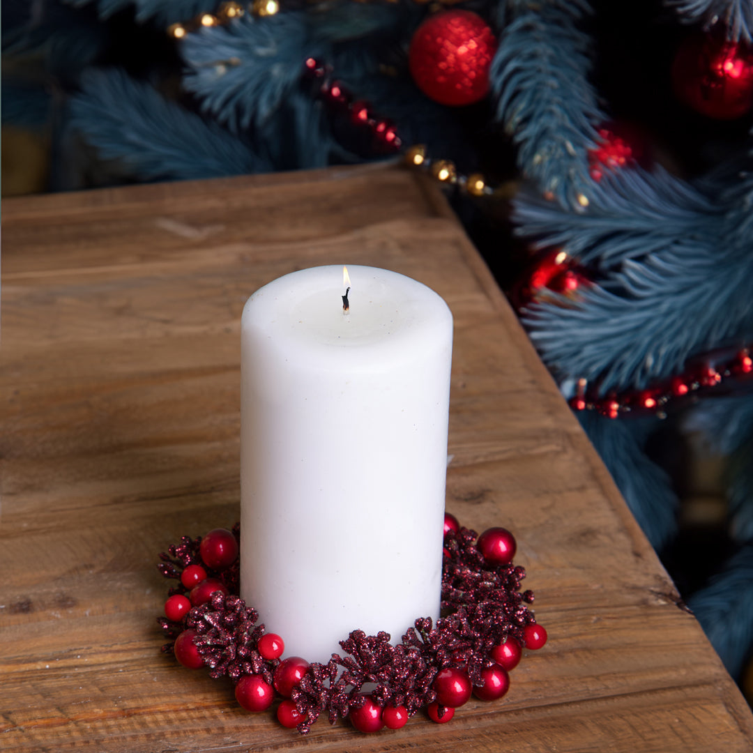 Pezzi 6 • Girocandela con bacche • H 4,5 cm