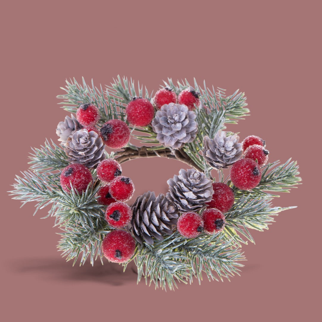 Pezzi 6 • Girocandela dm con mirtilli • H 4 cm