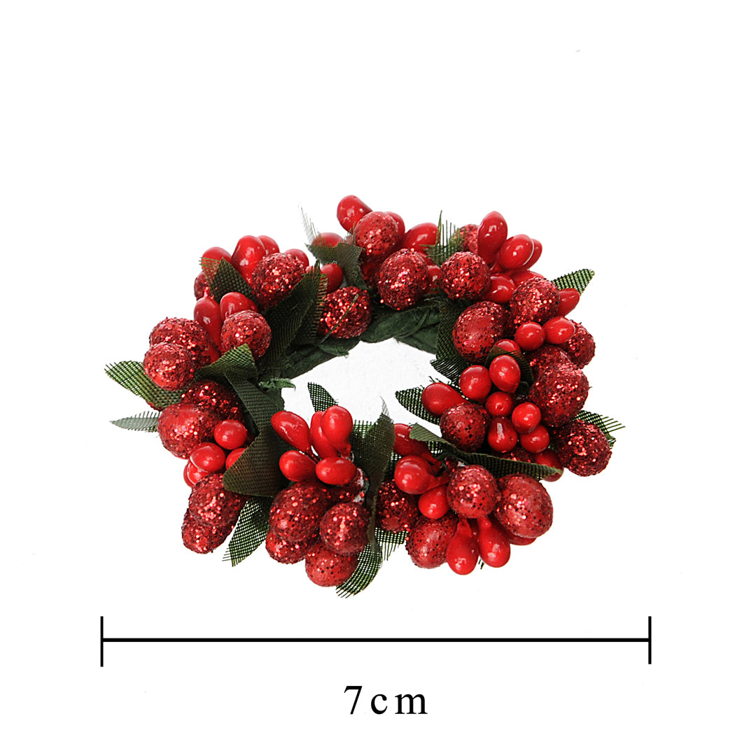 Pezzi 12 • Girocandela bacche • H 2,5 cm