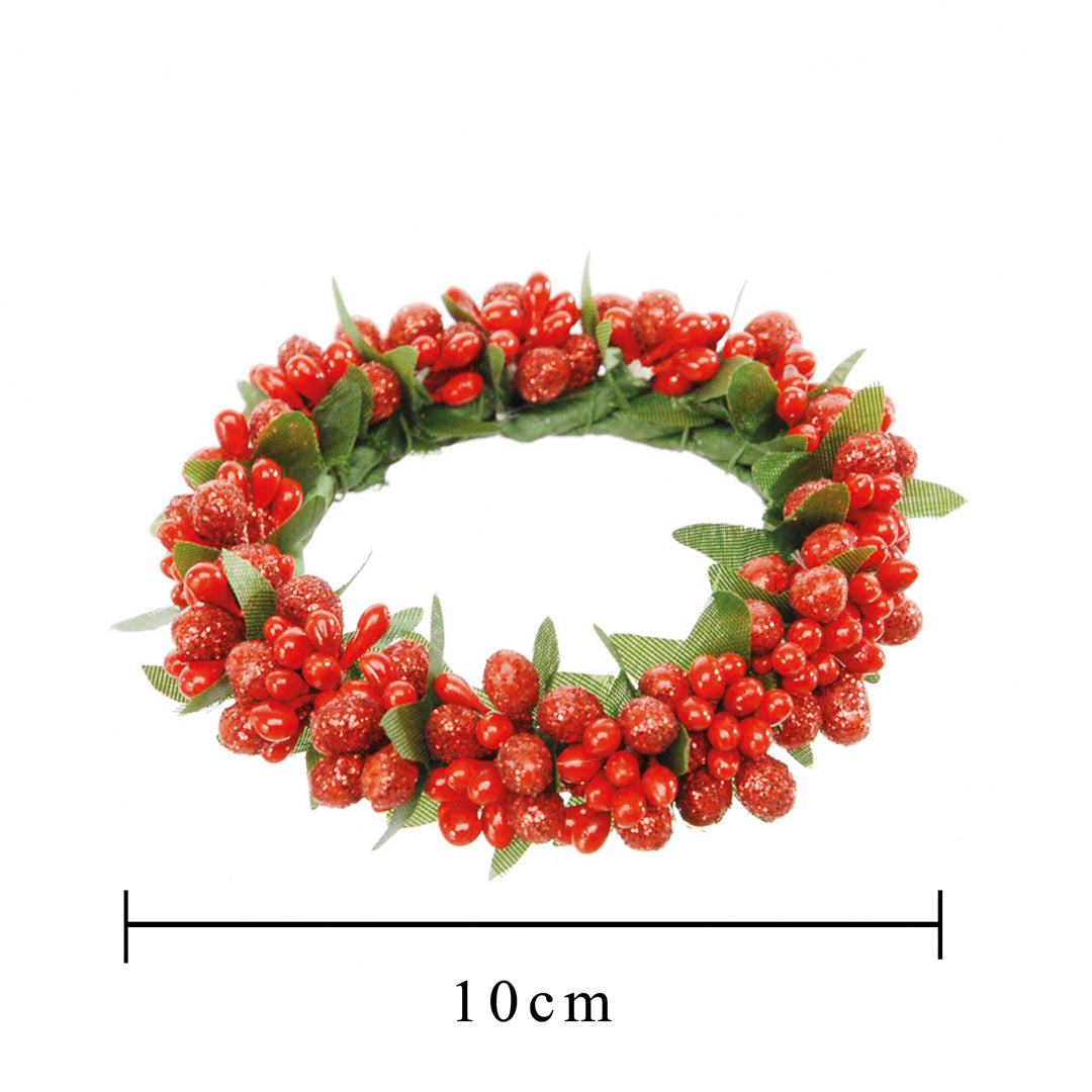 Pezzi 6 • Girocandela bacche • H 3 cm