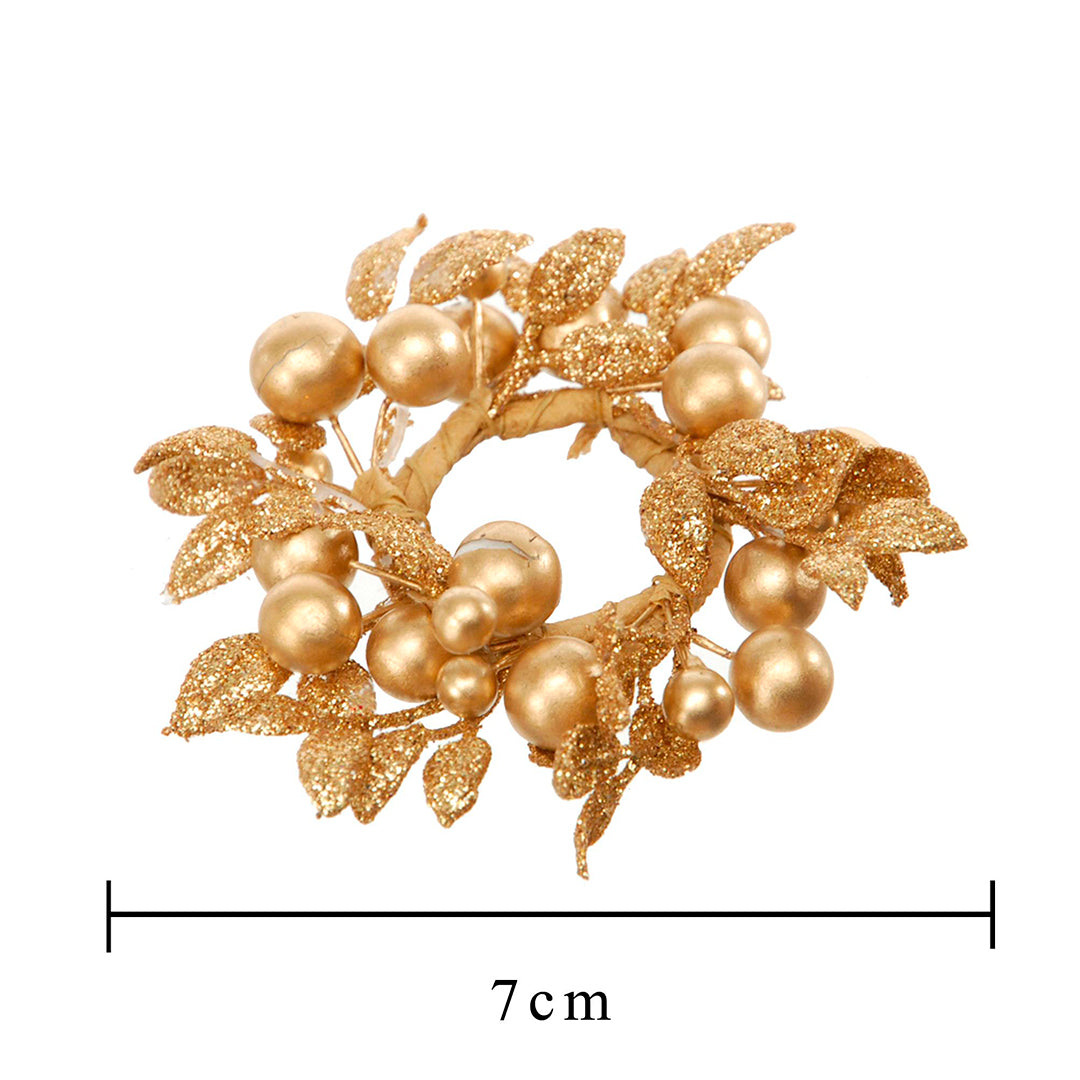 Pezzi 12 • Girocandela con bacche • H 2,5 cm