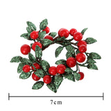 Pezzi 12 • Girocandela con bacche • H 2,5 cm
