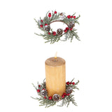 Pezzi 6 • Girocandela con bacche e pigne • H 2,5 cm