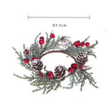 Pezzi 6 • Girocandela con bacche e pigne • H 2,5 cm
